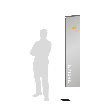 Beachflag Rechteck | Medium (300 cm) | einseitig bedruckt