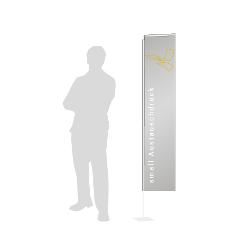Beachflag Rechteck Austauschdruck | Small (200 cm) | einseitig bedruckt