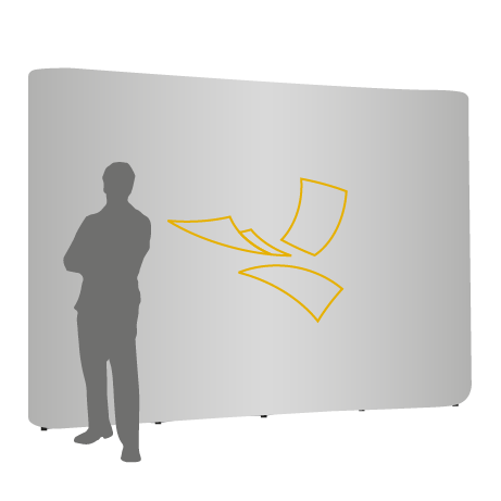 Pop-Up Faltwand | 4 x 3 Felder gerade | einseitig bedruckt