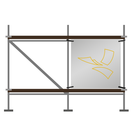 Gerüstbanner | B 65 cm x H 206 cm | einseitig bedruckt