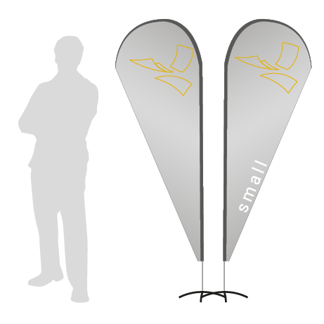 Beachflag Drop | Small (210 cm) | beidseitig bedruckt