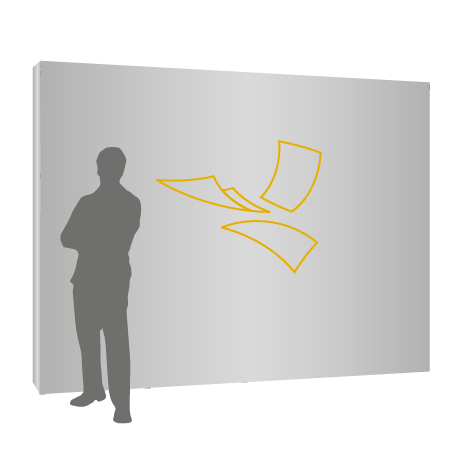 Textilfaltwand | 4 x 3 Felder gerade | einseitig bedruckt