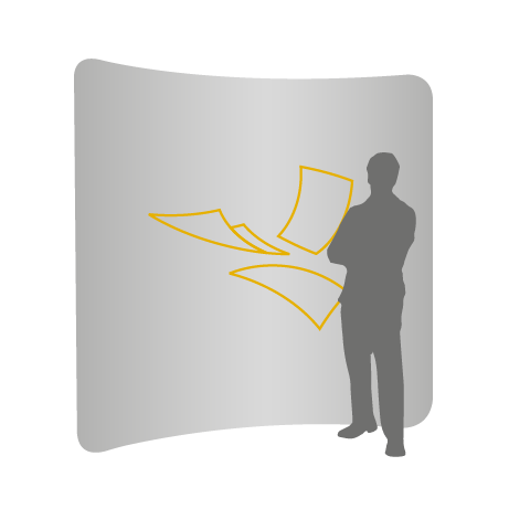 Textilwand ALU | 240er gebogen | einseitig bedruckt