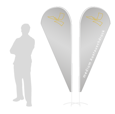 Beachflag Drop Austauschdruck | Medium (280 cm) | beidseitig bedruckt